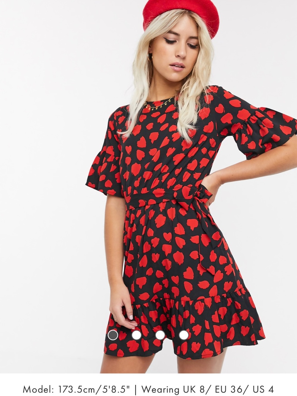 NWT ASOS Tie-Waist Mini Dress